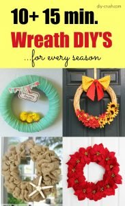 10+ wreath DIY'S to make in 15 minutes.