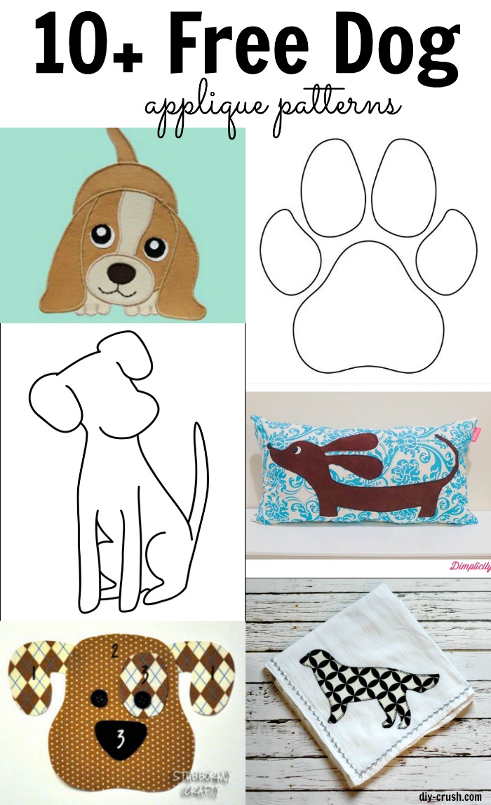 10+ free dog applique patterns for download