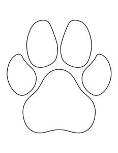 free dog applique patterns, paw print template