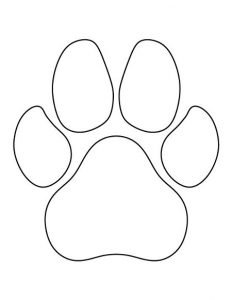 free dog applique patterns, paw print template