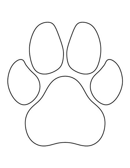 free dog applique patterns, paw print template