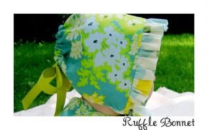 Free ruffle baby bonnet sewing pattern
