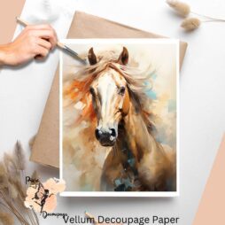 wild horse decoupage paper
