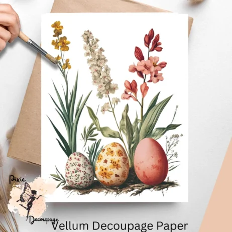 Easter Eggs Scene 7, Vellum Decoupage Paper