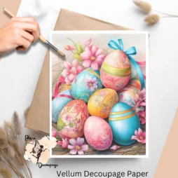 Colorful Easter Eggs 1, Vellum Decoupage Paper