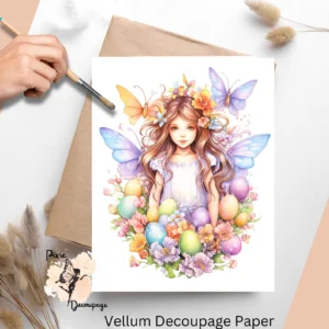 Easter Fairy 3, Vellum Decoupage Paper