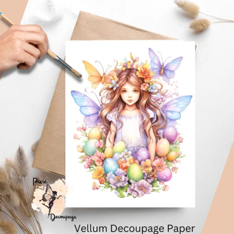 Easter Fairy 3, Vellum Decoupage Paper