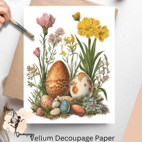 Easter Eggs Scene 4, Vellum Decoupage Paper