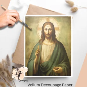 Jesus 2, Vellum Decoupage Paper