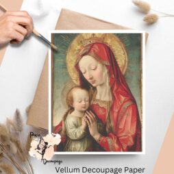 Image of the Virgin Mary holding baby Jesus.