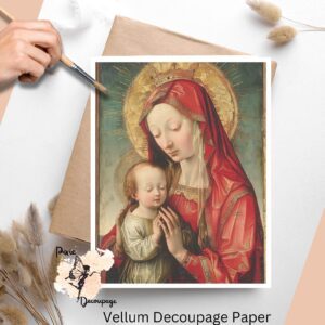 Image of the Virgin Mary holding baby Jesus.