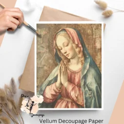 Image of the Virgin Mary with praying hands.