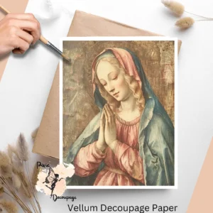 Image of the Virgin Mary with praying hands.