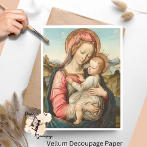 Image of the Virgin Mary holding baby Jesus.