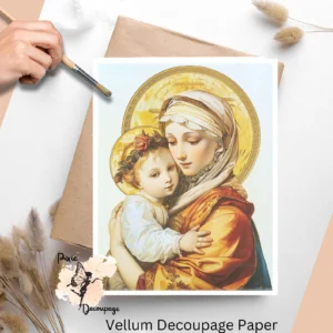 Image of the Virgin Mary holding baby Jesus.