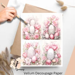 Shabby Chic Easter Collage 1, Vellum Decoupage Paper