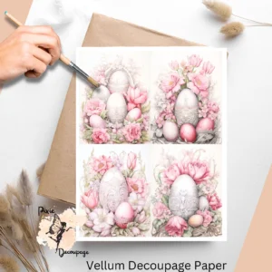 Shabby Chic Easter Collage 1, Vellum Decoupage Paper