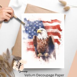 Image of an eagle. Patriotic Eagle 2, Vellum Decoupage Paper