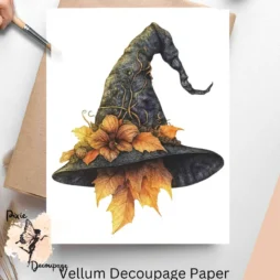 Image of a witch hat. Witch Hat 2, Vellum Decoupage Paper