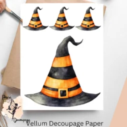 Witch Hat 1, Vellum Decoupage Paper