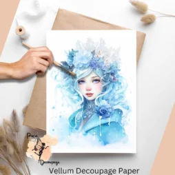 Ice Princess 1, Vellum Decoupage Paper