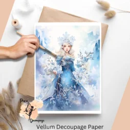 Ice Princess 6, Vellum Decoupage Paper