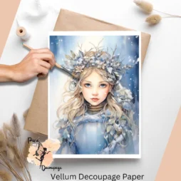 Ice Princess 7, Vellum Decoupage Paper