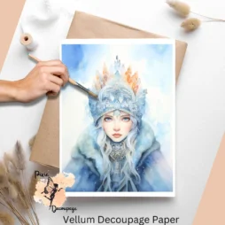 Ice Princess 3, Vellum Decoupage Paper