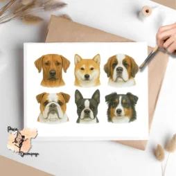 Mixed Pure Bred Dog Assortment 4, Vellum Decoupage Paper