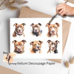 Pitbull Collage 1, Vellum Decoupage Paper
