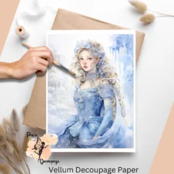 Ice Princess 3, Vellum Decoupage Paper