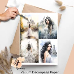 Princess Collage 1, Vellum Decoupage Paper