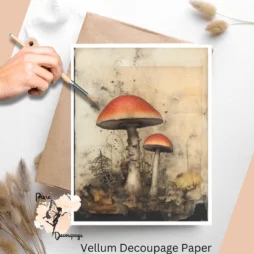 Image of a mushroom in a vintage background.