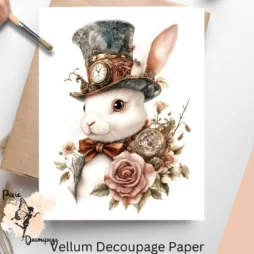 Image of a white steampunk bunny.