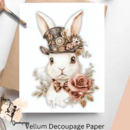 Image of a white steampunk bunny.