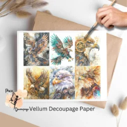 Six images of steampunk eagles.
