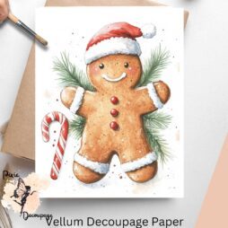 Image of a gingerbread man wearing a red hat.