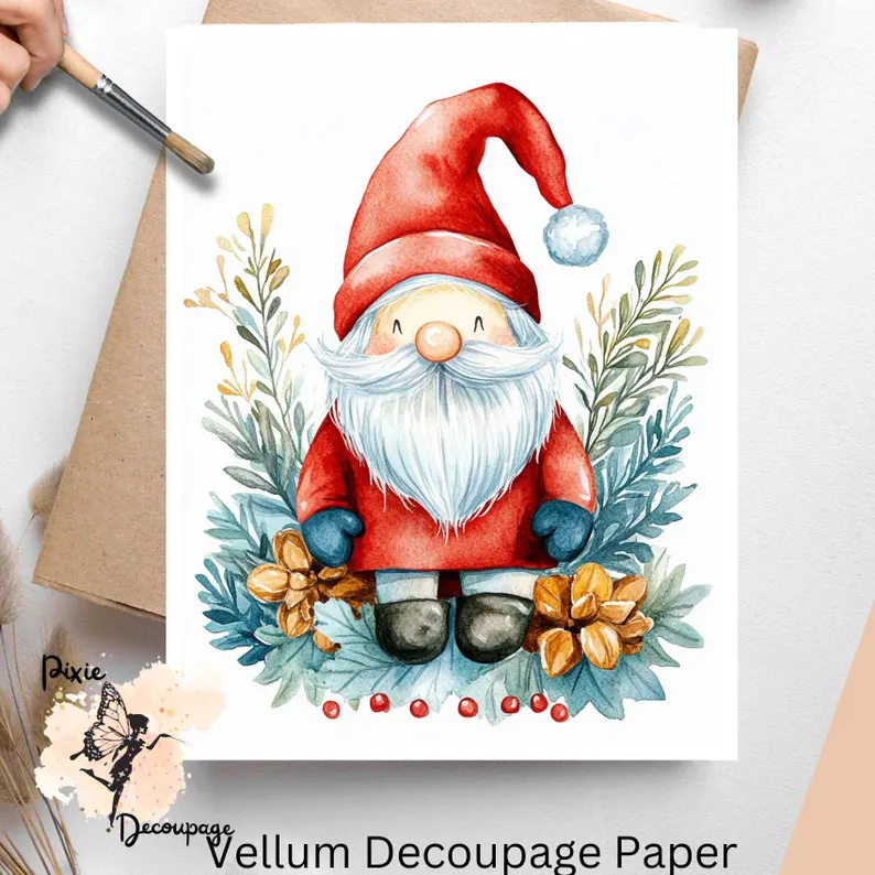 Image of a Christmas gnome dressed in red.