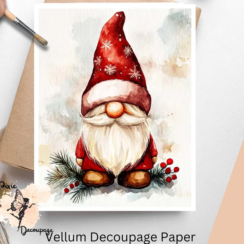 Image of a gnome dressed in festive red attire.