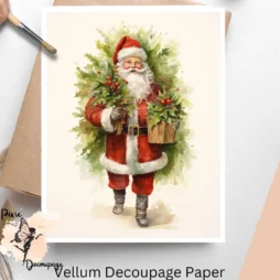 Image of Santa Claus with greenery