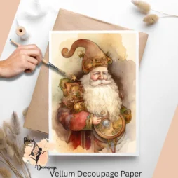 Watercolor image of Santa Claus.