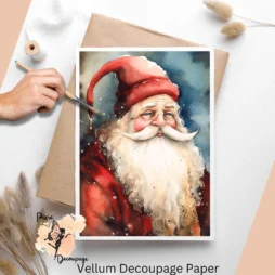 Image of Santa Claus in his red attire.