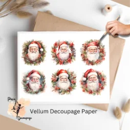 Six images of Santa Claus.