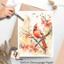 Image of a cardinal in spring scene.