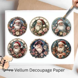 Six images of steampunk Santa Claus.