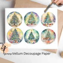 Six images of Christmas trees.