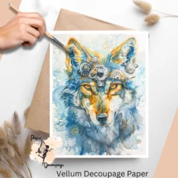 Image of a steampunk wolf with teal accents.