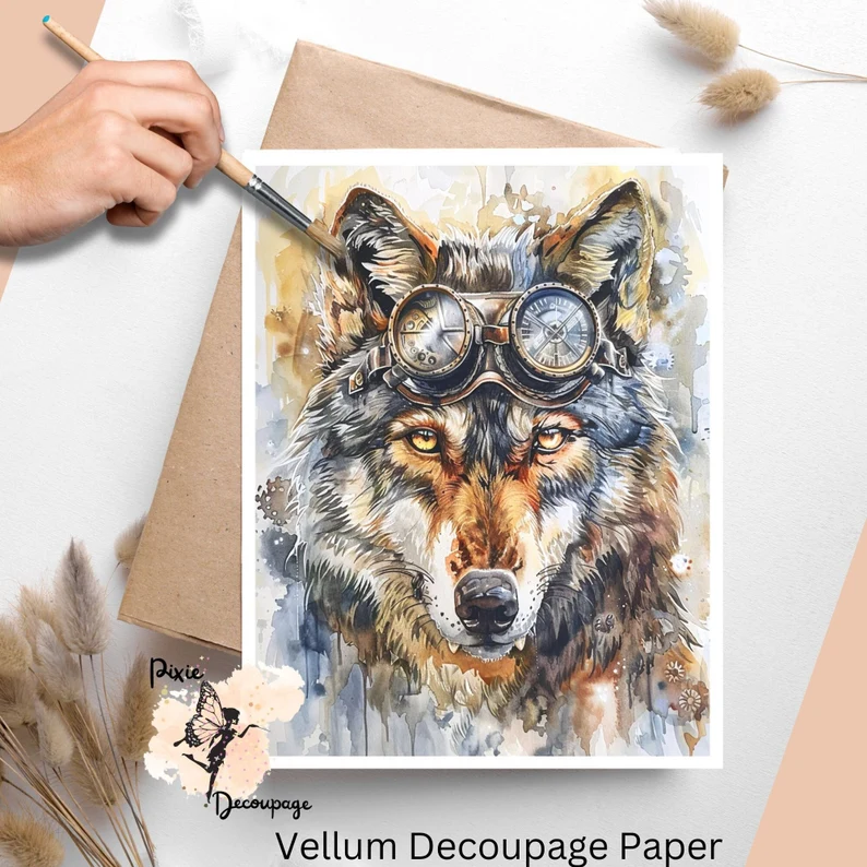 Image of a steampunk wolf.