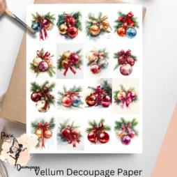 Sixteen images of Christmas ball ornaments.