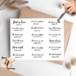 Eighteen different Bible verses.